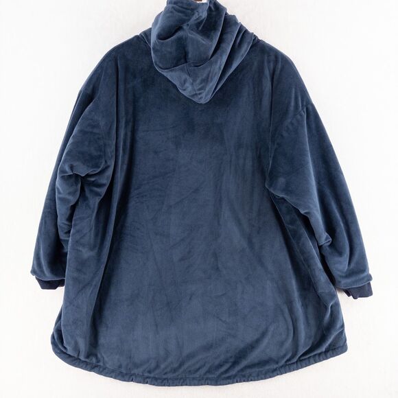 Comfy Jr. Youth Size Oversized Blue Blanket Sherpa One Size Hood - Picture 9 of 11